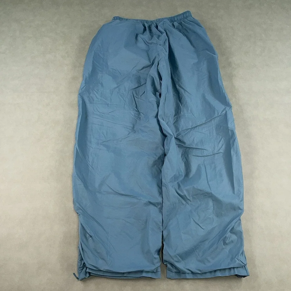 Vintage Y2K Nike Track Pants Mens Large Light Blue Windbreaker Baggy Swoosh Zip